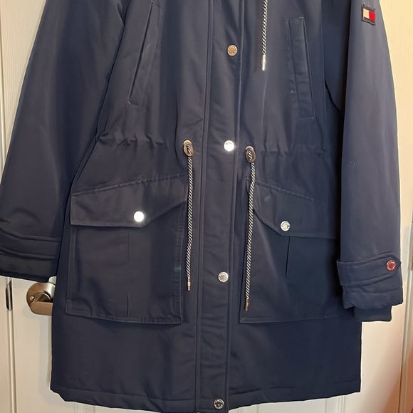 ❤️Tommy Hilfiger utility style winter jacket women’s M navy - Picture 3 of 15
